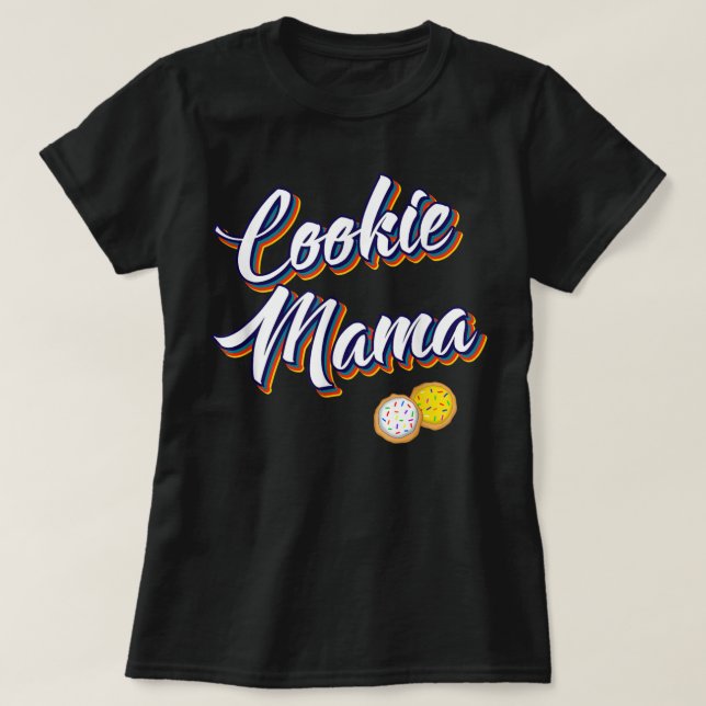 Camiseta Cookie Mama Mommy Retro Azúcar Cookies Dealer Moth (Diseño del anverso)
