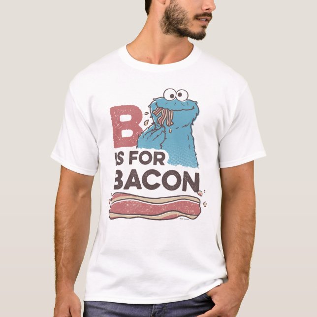 Camiseta Cookie Monster | B es para Bacon (Anverso)
