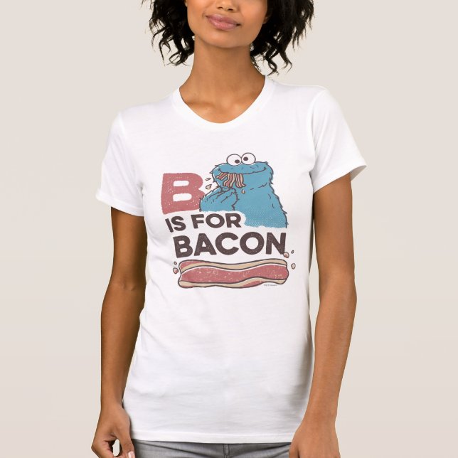 Camiseta Cookie Monster | B es para Bacon (Anverso)