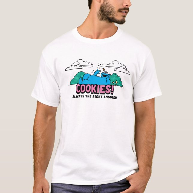 Camiseta Cookie Monster | Cookies Siempre la respuesta corr (Anverso)