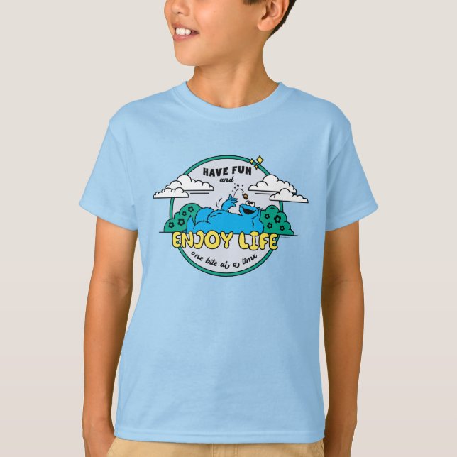 Camiseta Cookie Monster | Disfrutar de la vida de una vez (Anverso)