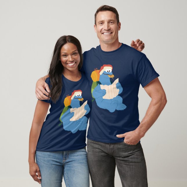 Camiseta Cookie Monster leyendo un mapa (Unisexo)