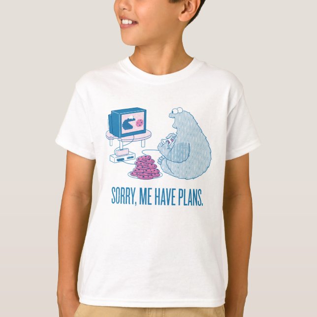 Camiseta Cookie Monster | Lo Siento, Tengo Planes (Anverso)