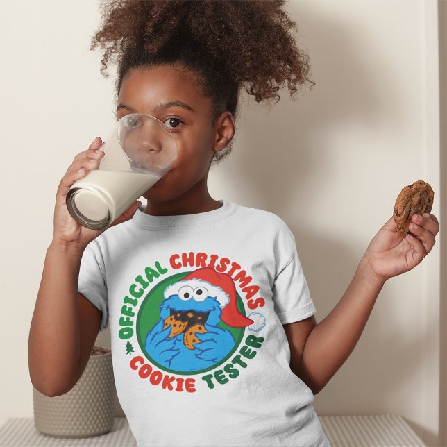 Camiseta Cookie Monster | Navidades oficiales Cookie Tester (Kid wearing t-shirt)