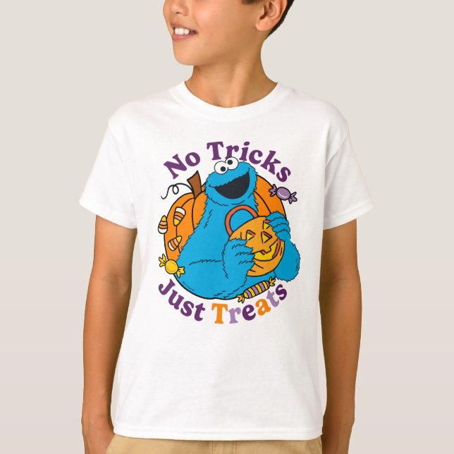 Camiseta Cookie Monster | No hay trucos que solo trate (Anverso)