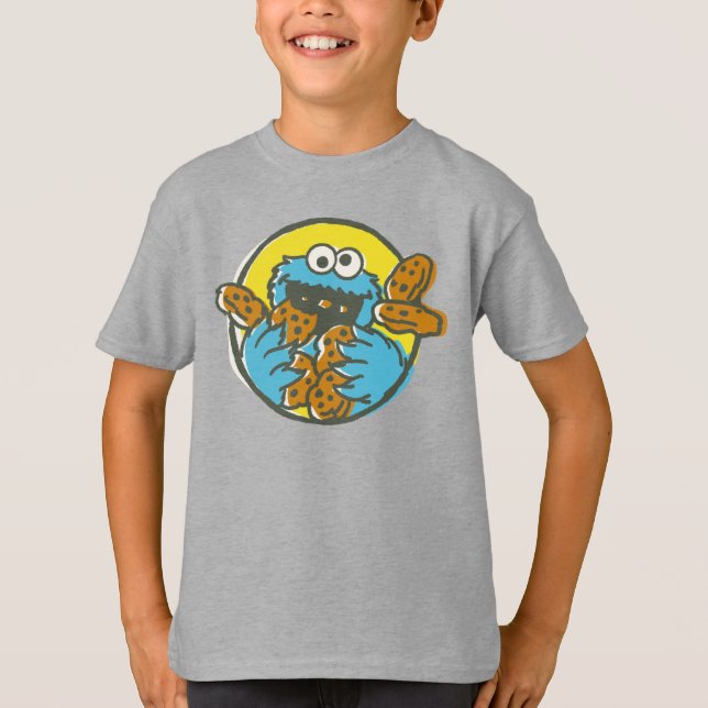 Camiseta Cookie Monster Retro (Anverso)