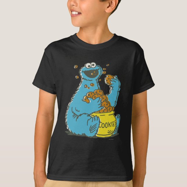 Camiseta Cookie Monster Vintage (Anverso)