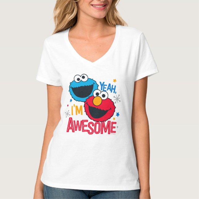 Camiseta Cookie Monster y Elmo | Sí, soy increíble (Anverso)