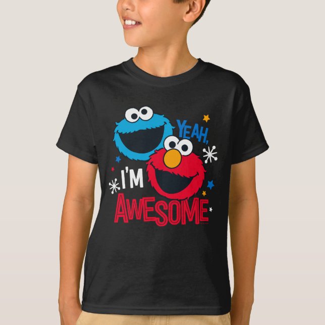 Camiseta Cookie Monster y Elmo | Sí, soy increíble (Anverso)