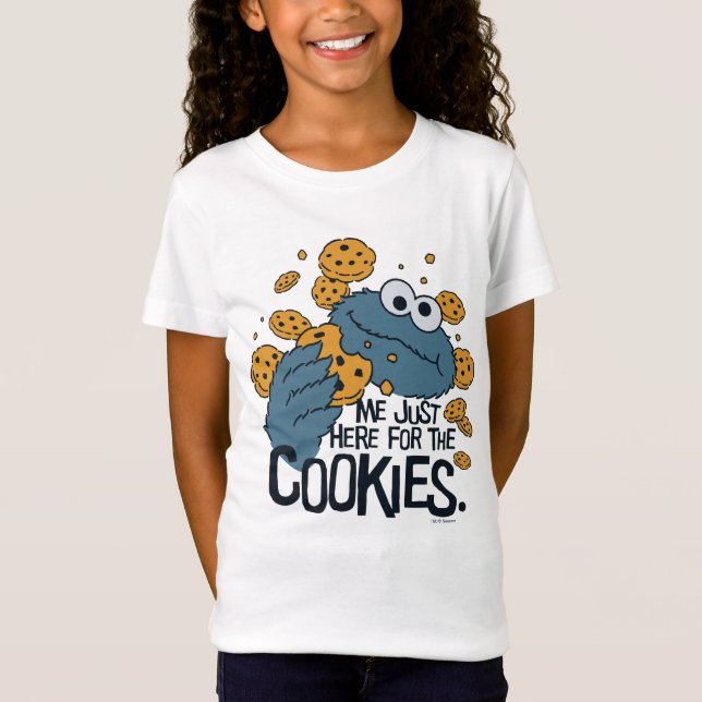 Camiseta Cookie Monster | Yo solo aquí para las galletas (Anverso)