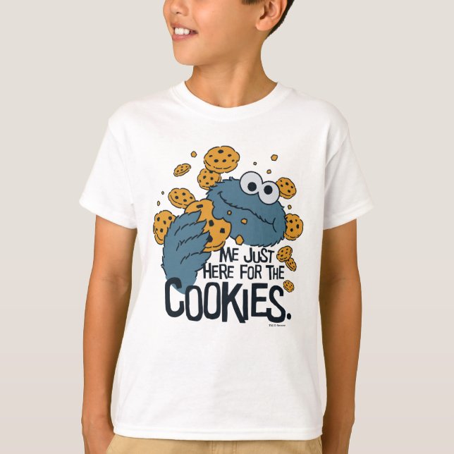 Camiseta Cookie Monster | Yo solo aquí para las galletas (Anverso)