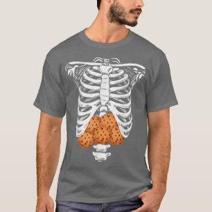 Camiseta Cookie Skeleton Rib Cage Funny Ate Chocolate Chip 