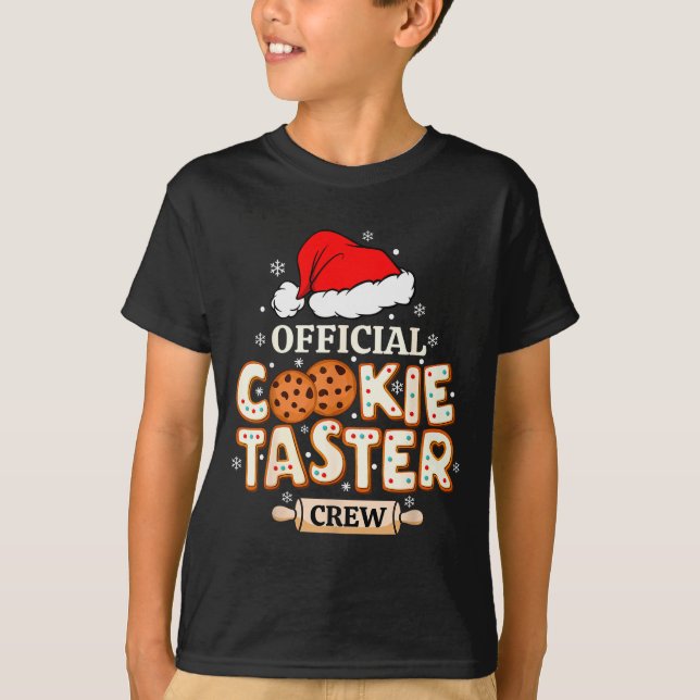 Camiseta Cookie Taster Crew, Funny Christmas Baking Team  (Anverso)