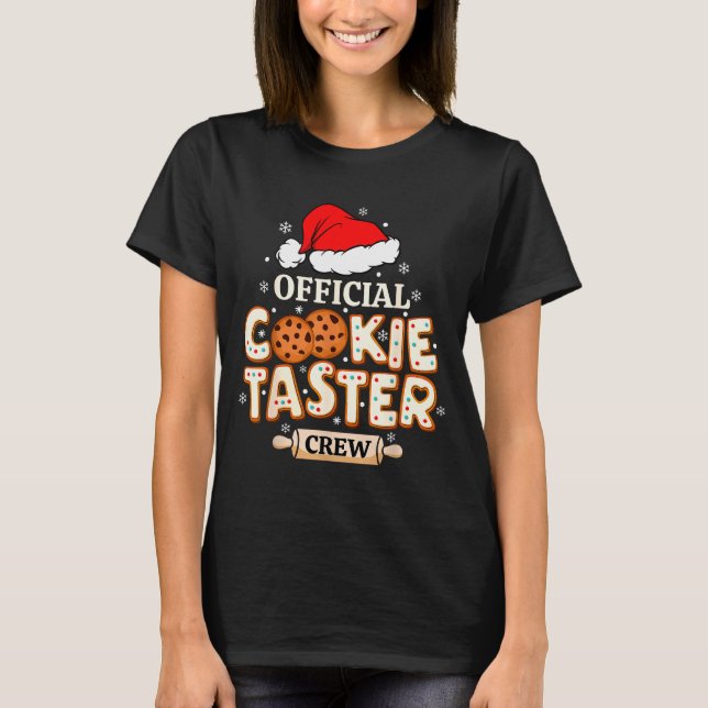 Camiseta Cookie Taster Crew, Funny Christmas Baking Team  (Anverso)