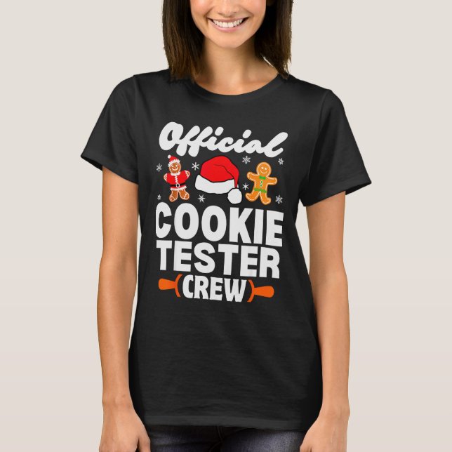 Camiseta Cookie Tester Crew Christmas Baking Xmas Pajamas  (Anverso)
