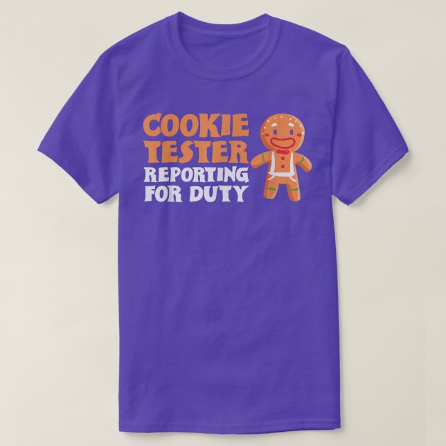 Camiseta Cookie Tester Reporting For Duty Christmas Baking  (Diseño del anverso)