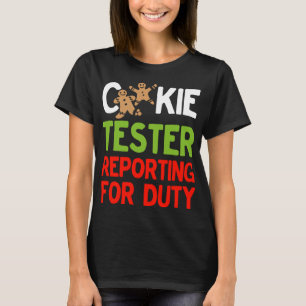 Camiseta Cookie Tester Reporting para los Navidades del ser