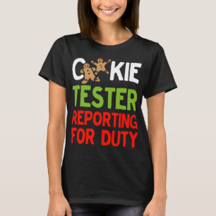 Camiseta Cookie Tester Reporting para los Navidades del ser