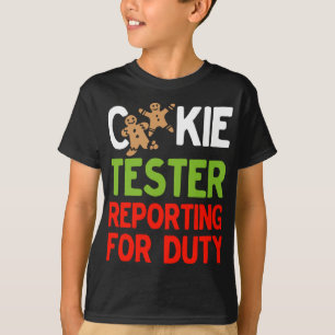 Camiseta Cookie Tester Reporting para los Navidades del ser