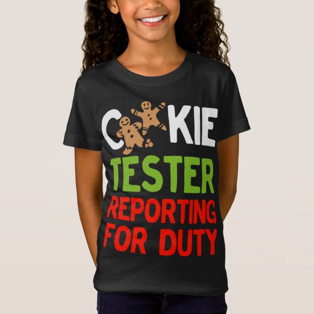 Camiseta Cookie Tester Reporting para los Navidades del ser (Anverso)