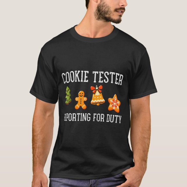 Camiseta Cookie Tester Rerting Duty Funny Christmas Xmas Ki (Anverso)