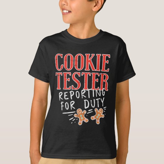Camiseta Cookie Tester Rerting Duty Funny Christmas Xmas Ki (Anverso)