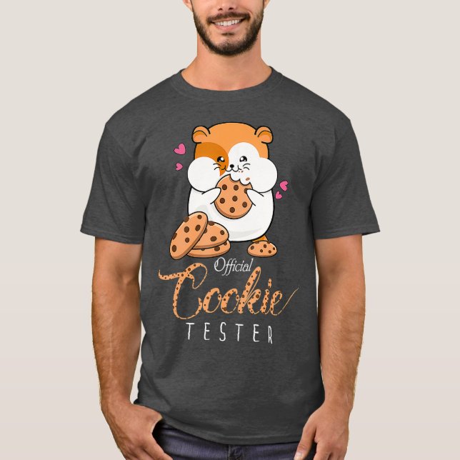 Camiseta Cookie Tester Shirt Gracioso Corte Hamster (Anverso)
