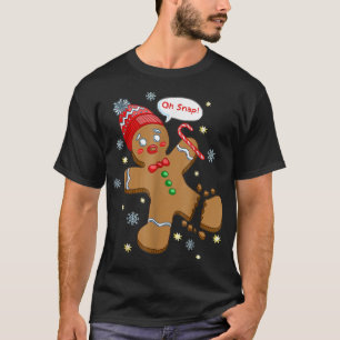 Camiseta Cookie X Mas Hombre De Gingerbread Oh Snap Gracios