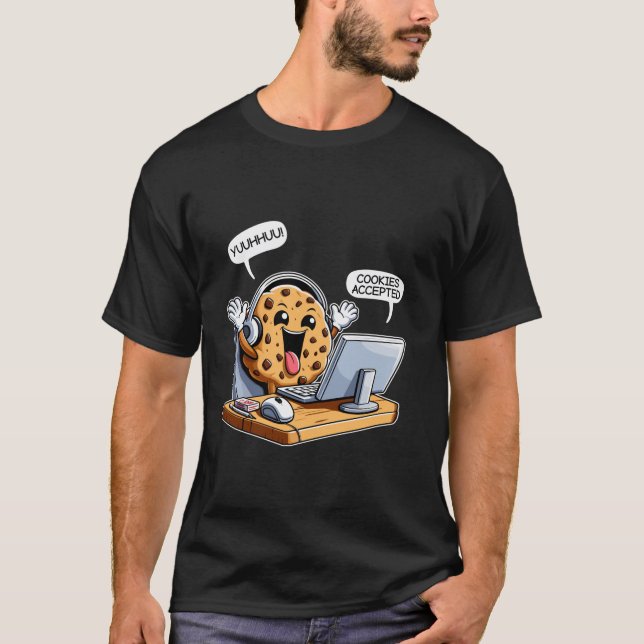 Camiseta Cookies aceptados por el aficionado a la cocina de (Anverso)