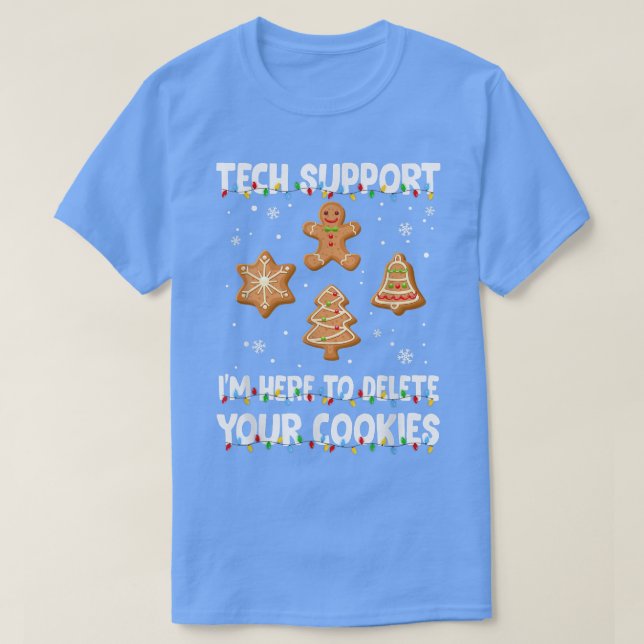 Camiseta Cookies Eater Computer Tech Support Joke Christmas (Diseño del anverso)