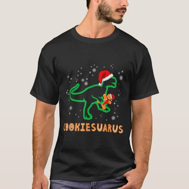 Camiseta Cookiesaurus Christmas Dinosaur Rex Sugar Cookie  (Anverso)
