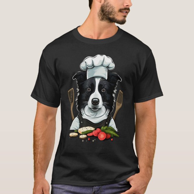Camiseta Cooking Border Collie Restaurant cook on Border Co (Anverso)