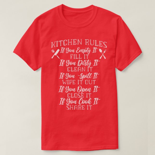 Camiseta Cooking Cook Kitchen Chef Kitchen Rules If You Emp (Diseño del anverso)