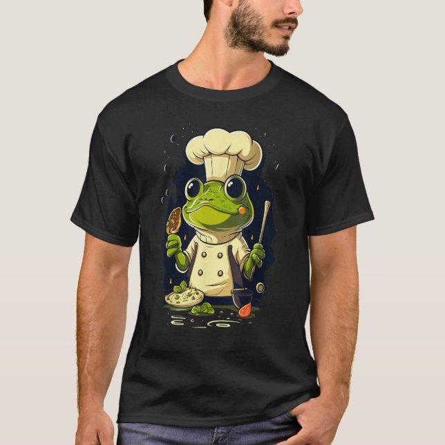 Camiseta Cooking Frog Restaurant cook on Frog chef (Anverso)