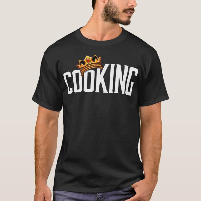 Camiseta cooKING, Funny Design for Chefs, Cooks and space t (Anverso)