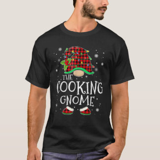 Camiseta Cooking Gnome Red Plaid Matching Family Christmas 