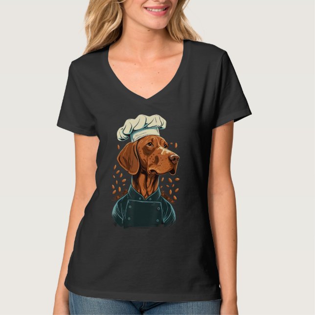 Camiseta Cooking Vizsla Restaurant cook on Vizsla chef (Anverso)