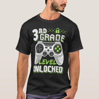 Camiseta Cool 3rd Grade Level Unlocked Video Game Back To S
