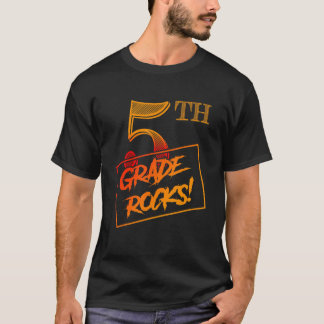 Camiseta Cool 5th Grade Rocks  Teacher Back To School