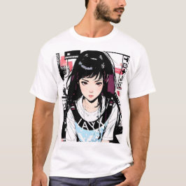 Camiseta Cool Aesthetic Japanese Anime Girl