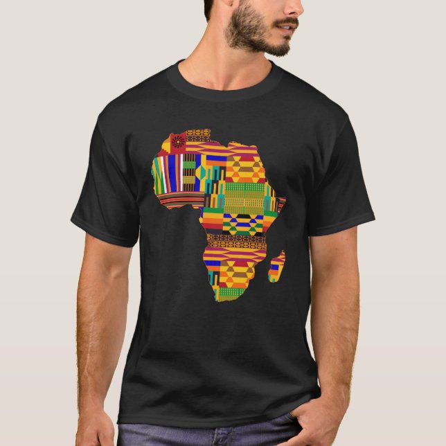 Camiseta Cool Africa Map Kente Cloth For Wo African Lover (Anverso)