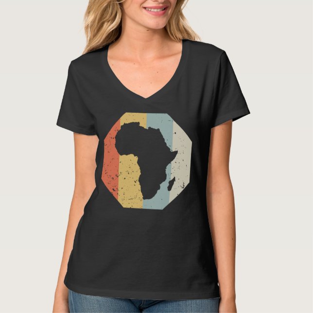Camiseta Cool AFRICA WomenMen  Retro African Outline (Anverso)