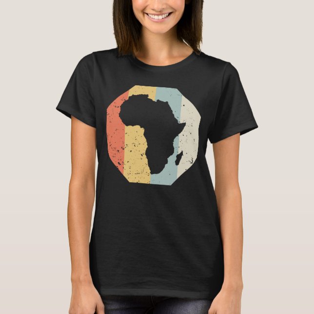 Camiseta Cool AFRICA WomenMen  Retro African Outline (Anverso)
