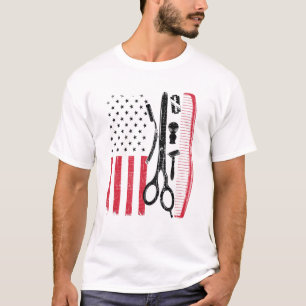 Camiseta Cool American Barber For Men Usa Hair Cutting 4