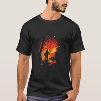 Camiseta Cool Angler on Fire for burning fishering love & F