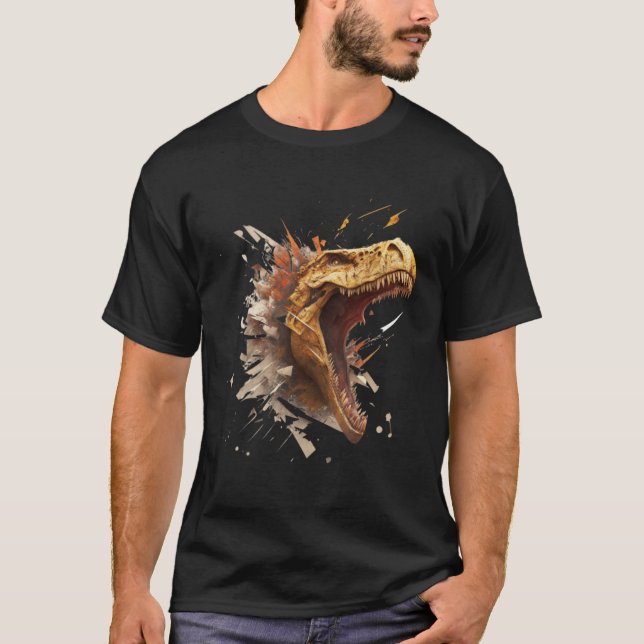 Camiseta Cool angry dinosaur Tyrannosaurus Rex  1 (Anverso)