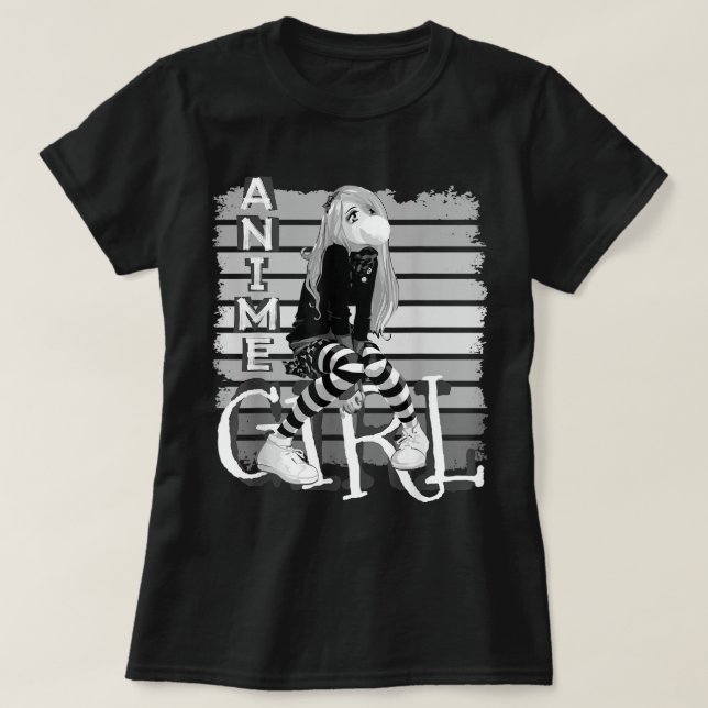 Camiseta Cool Anime Girl Aesthetic Design (Diseño del anverso)