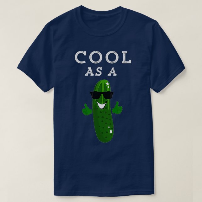 Camiseta Cool As A Cucumber Kids Funny Cute Idiom Dude Thum (Diseño del anverso)