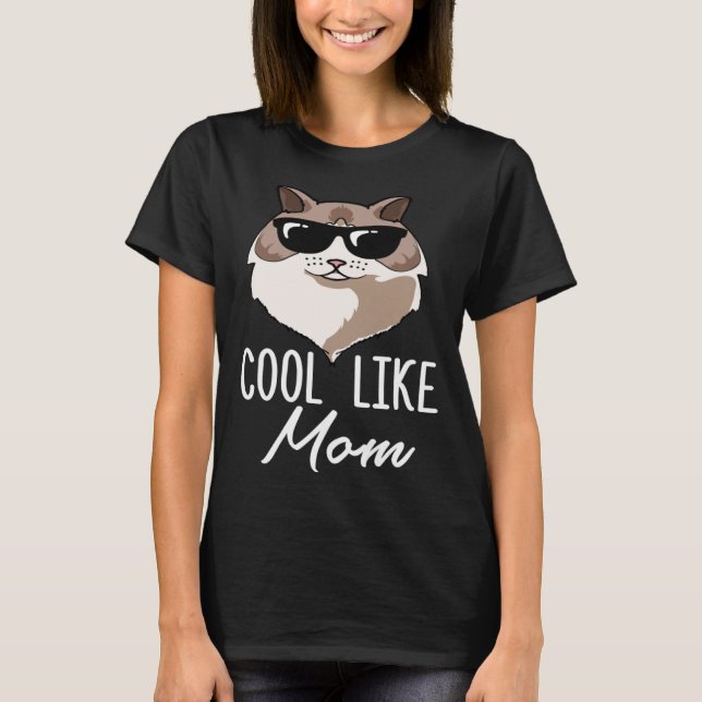 Camiseta Cool as Mama  Ragdoll Cat Mum Christmas (Anverso)