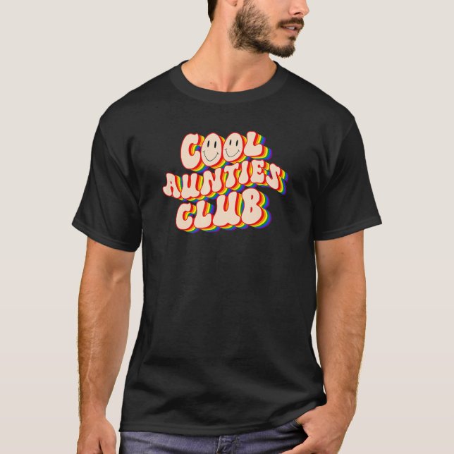 Camiseta Cool Aunties Club LGBTQ Pride Gay Pride Rainbow LG (Anverso)